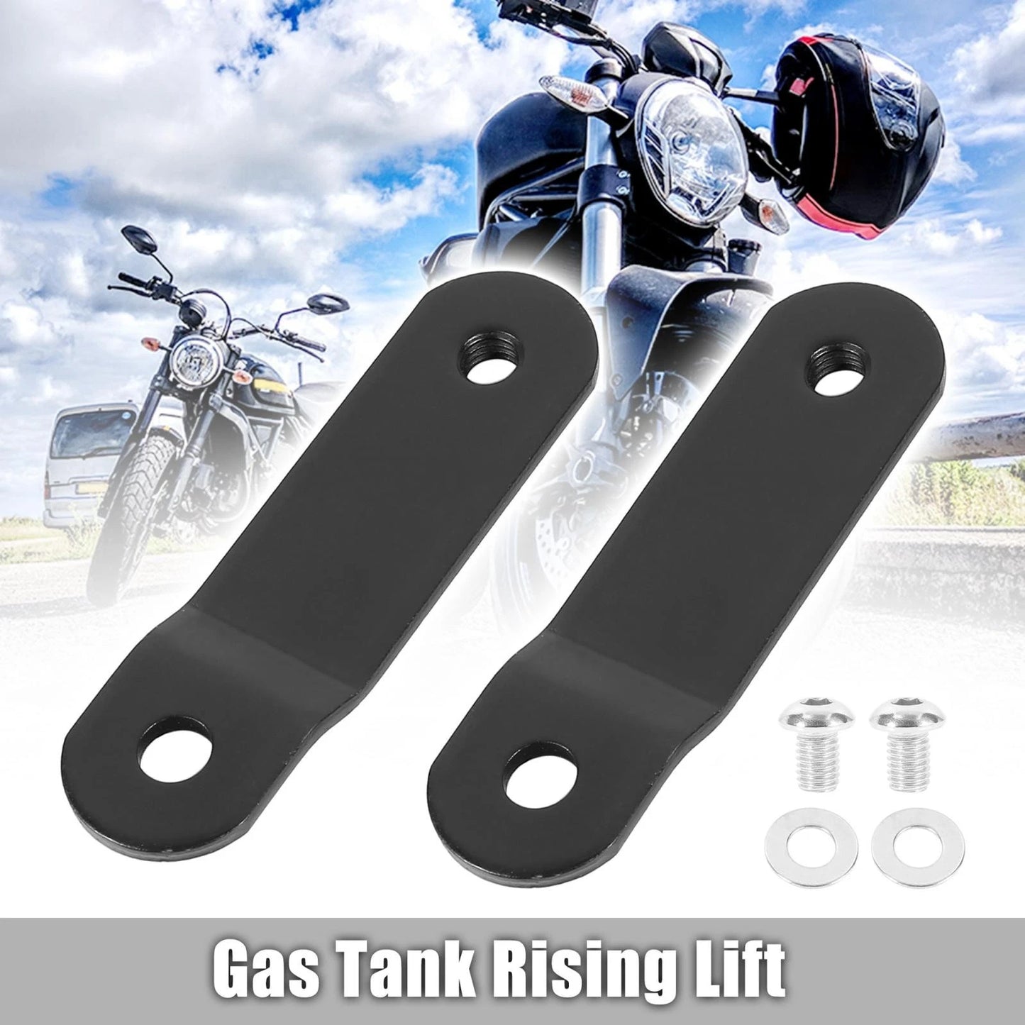 Gas Tank Rising Lift Kit Steel 2.56 Inch for Harley-Davidson Dyna