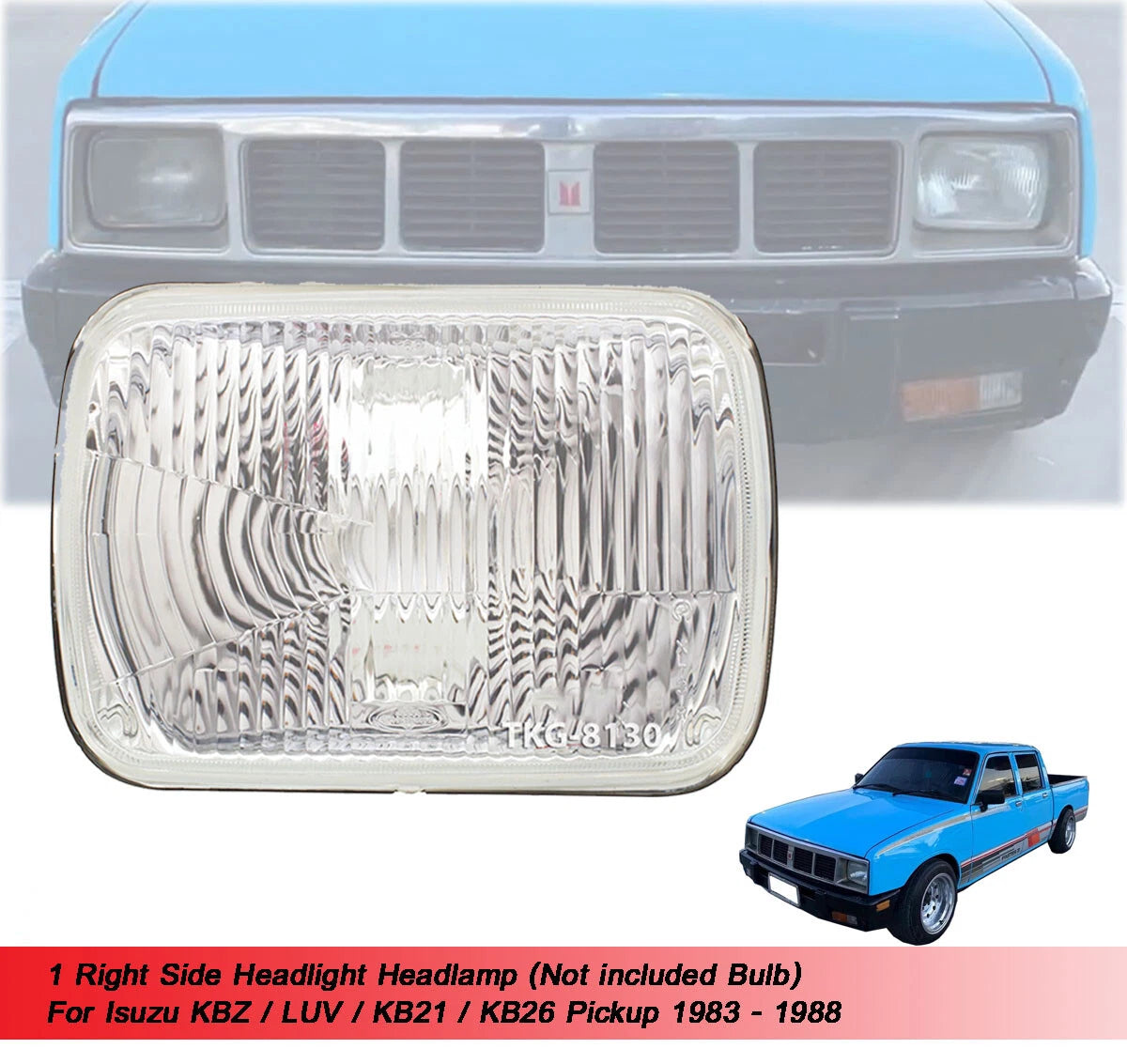 Headlight for Isuzu KBZ LUV KB21 KB26 Ute(1983-1988)