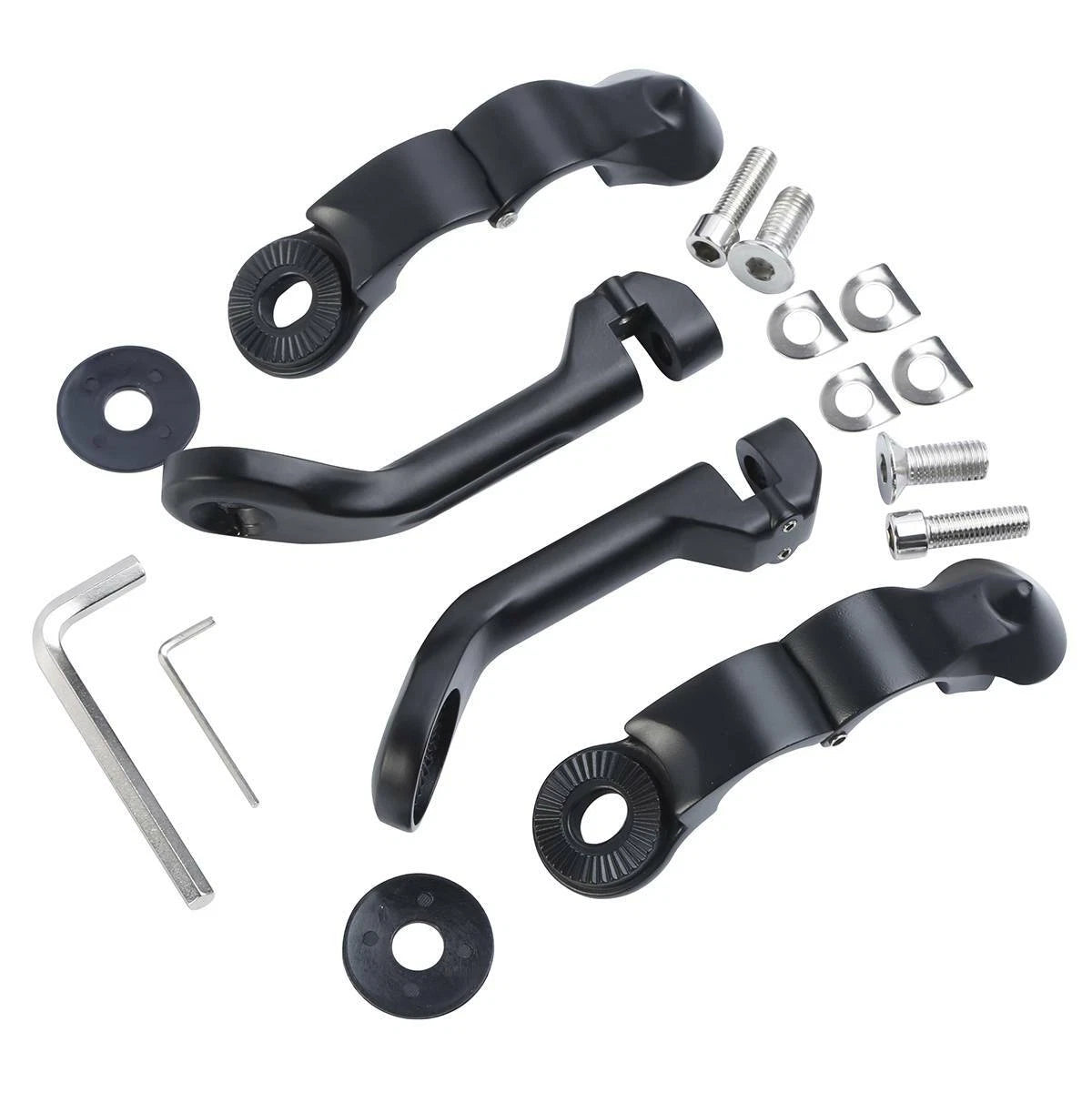 32mm Matte Adjustable Highway Long Angled Foot Pegs for Harley Touring (2009-2023)