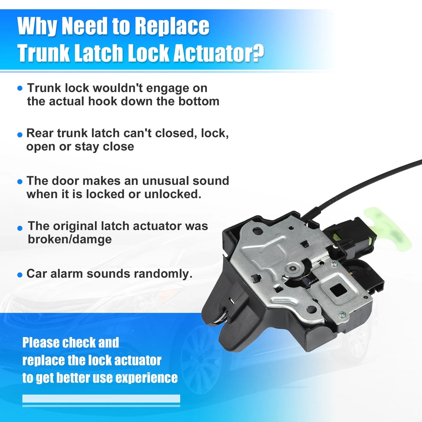 Rear Boot Lock Actuator for Toyota Camry (2012-2014)