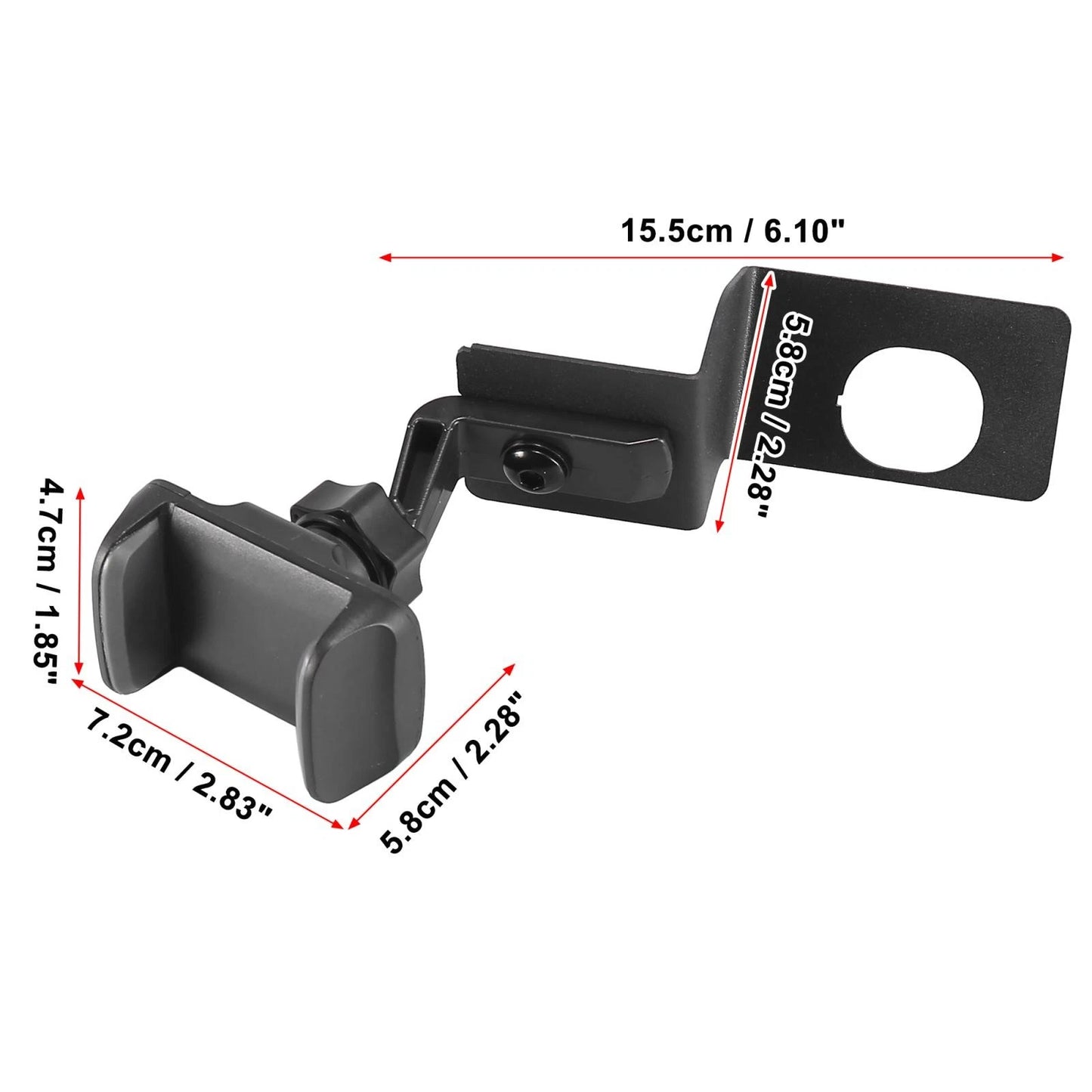 Phone Holder Mount for Jeep Wrangler JL JLU Gladiator JT (2018-2023)
