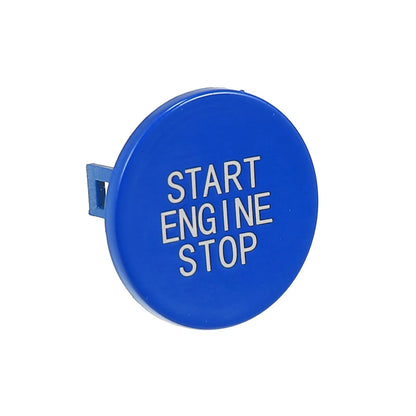 ABS Blue Engine Ignition Push Start Stop Button Cover for BMW