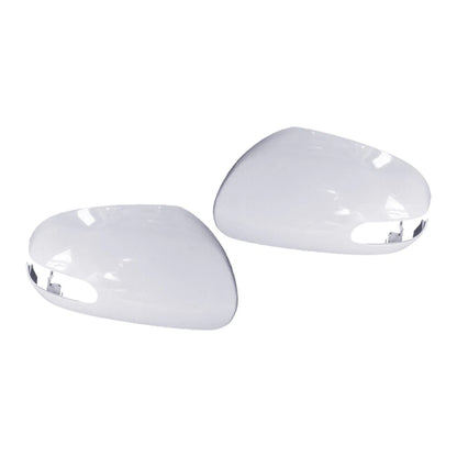 White Left & Right Side Door Mirror Cover Caps for Kia Forte (2009-2012)