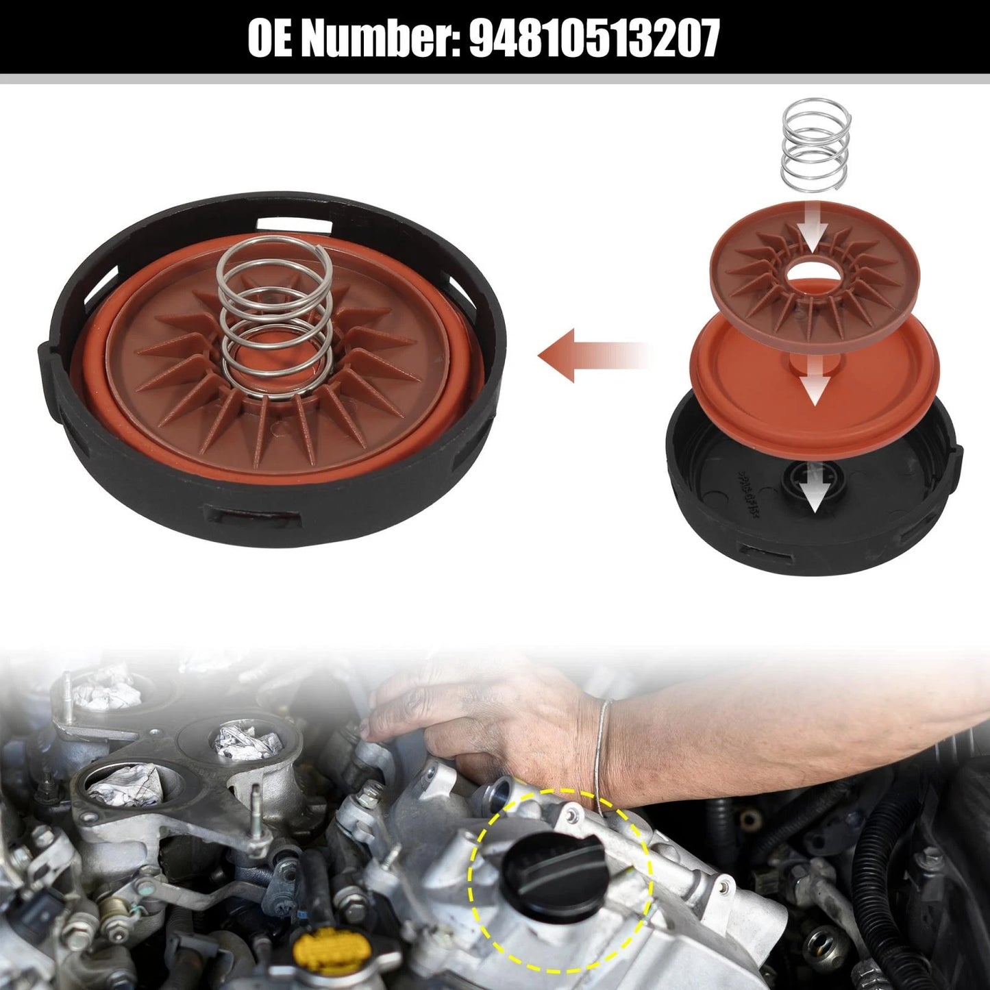 Engine Valve Cover Cap for Porsche Cayenne (2003 - 2006)