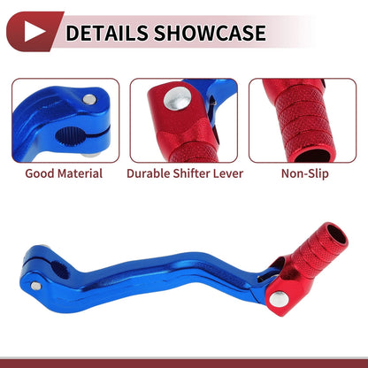 Folding Gear Shifter Lever for Bosuer M4 Blue Lever Red Head