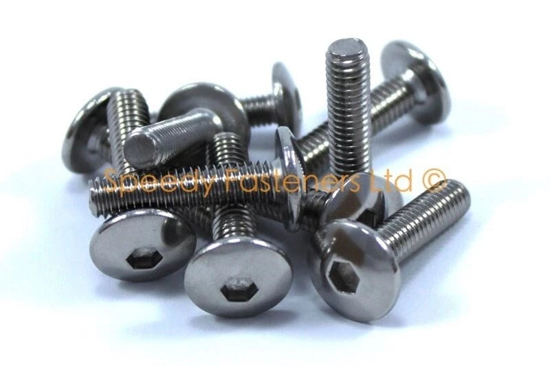 Fairing Bolt / 10x / Stainless m6 x 25mm Pan Mushroom Button Allen Head for Suzuki