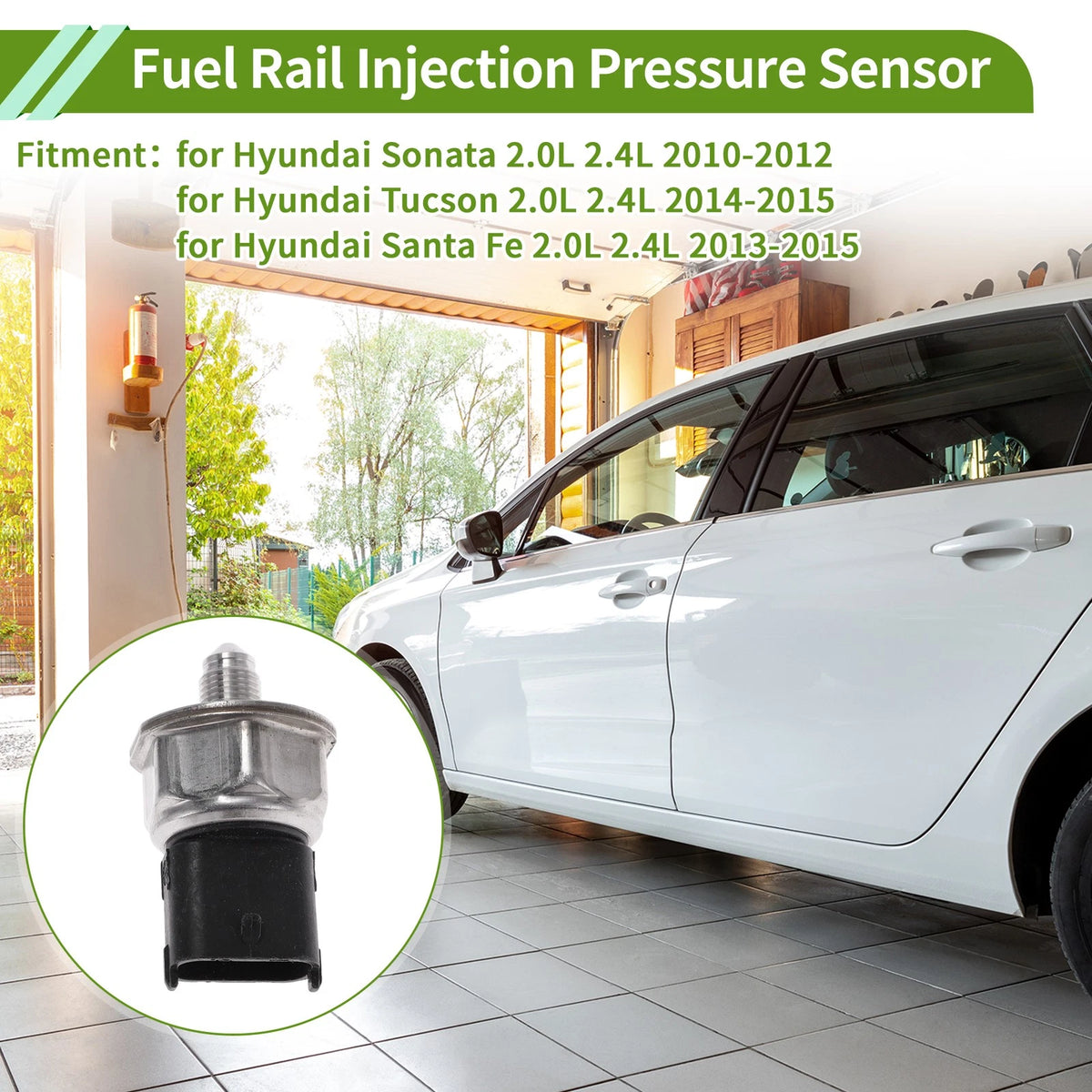Fuel Injection Pressure Sensor for Hyundai Sonata 2.0L 2.4L (2011-2014)
