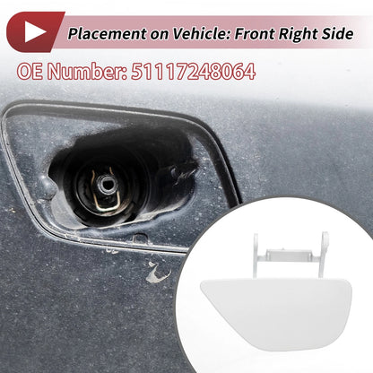 Front Right Washer Nozzle Cover for BMW 535i GT (2010-2017) White