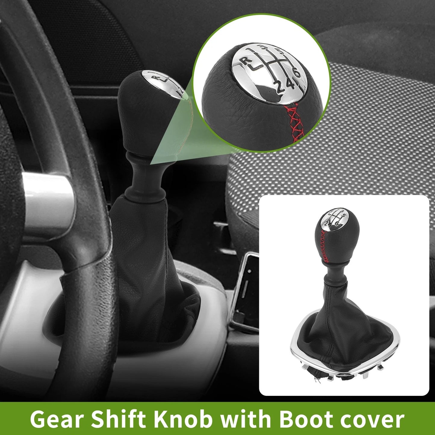 6 Speed Gear Shifter Knob & Cover for Fiat Talento (2016-2023)