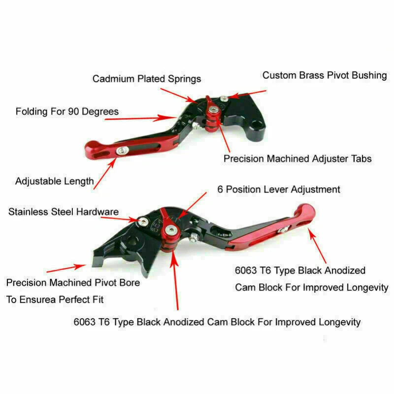 Adjustable Brake Clutch Lever for BMW HP2 SPORT (2008-2011) Red
