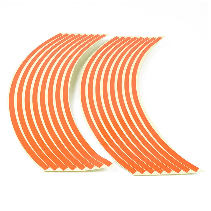 Orange Reflective Rim Stickers for Kawasaki NINJA Motorcycle