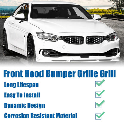 1 x Pair Front Hood Bumper Grille for BMW 428i xDrive 430i xDrive 440i Black