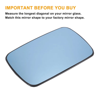 Left Side Blue Heated Mirror Glass for BMW 3 Series E30 E36 (1982-1999)