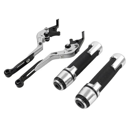 Folding Extendable Brake Clutch Levers & Handlebar Grips for Kawasaki ZX6RR