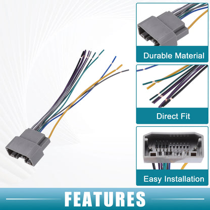 Stereo CD Player Radio Wiring Harness & Antenna Adapter Set for Chrysler (2007-2011)