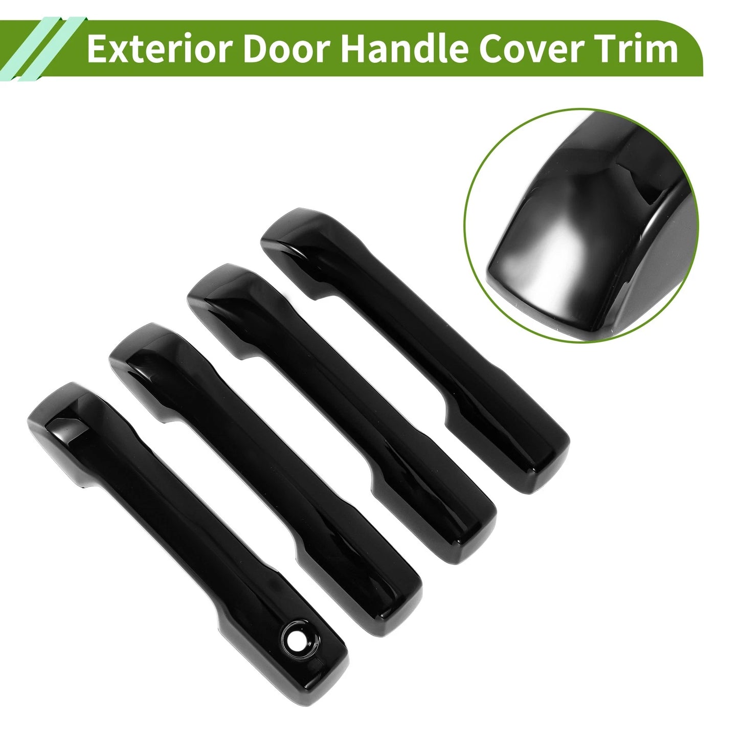 Gloss Black ABS Exterior Door Handle Cover Trim for Toyota Tacoma (2024-2025)