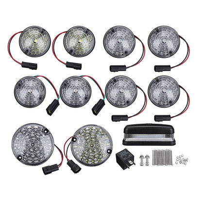 12Pcs Clear Full LED Light Upgrade Lamp Kit for Land Rover Defender 90 110 130