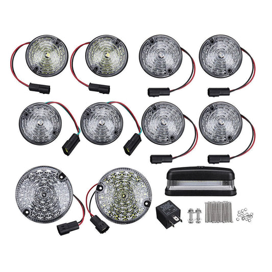 12Pcs Clear Full LED Light Upgrade Lamp Kit for Land Rover Defender 90 110 130