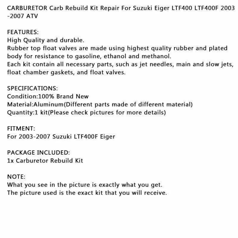 Gasket Set for Suzuki Eiger LTF400 LTF400F (2003-2007)