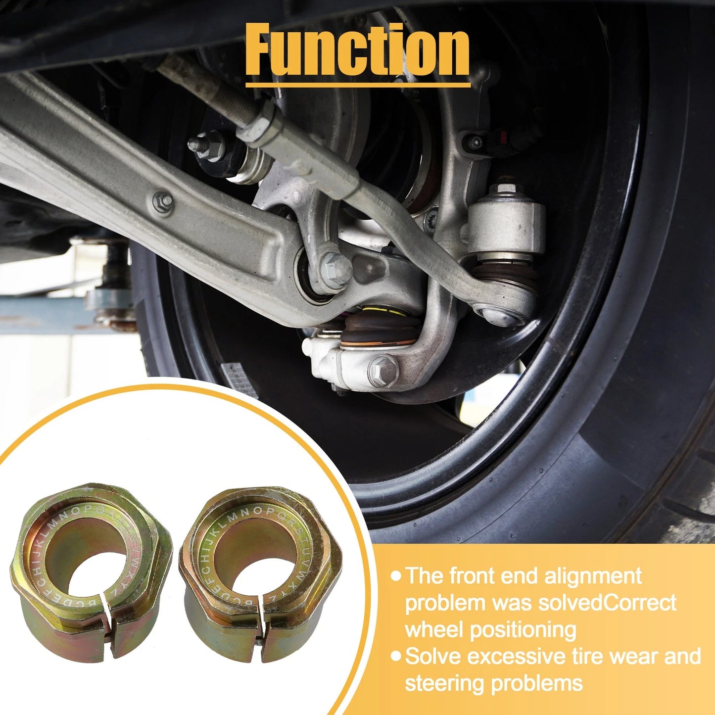 2 x Front Camber Caster Bushings for Ford F150 F250 F350 (2004-2023)