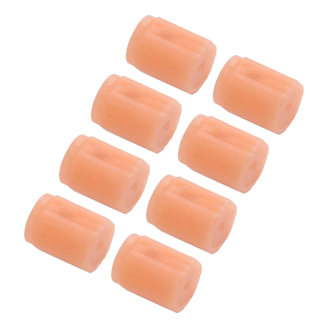 8pcs Orange Fluorescent Tire Valve Caps for Car Wheel Stems