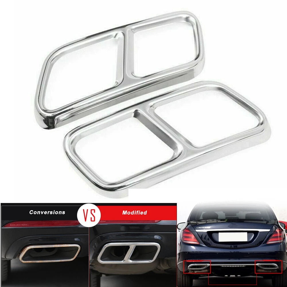 Rear Exhaust Muffler Tail Pipe Trim for Mercedes Benz S Class (2010-2017)