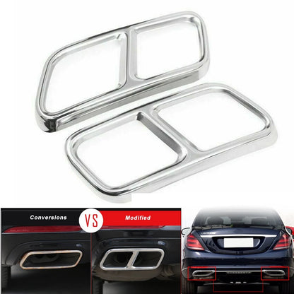 Rear Exhaust Muffler Tail Pipe Trim for Mercedes Benz S Class (2010-2017)