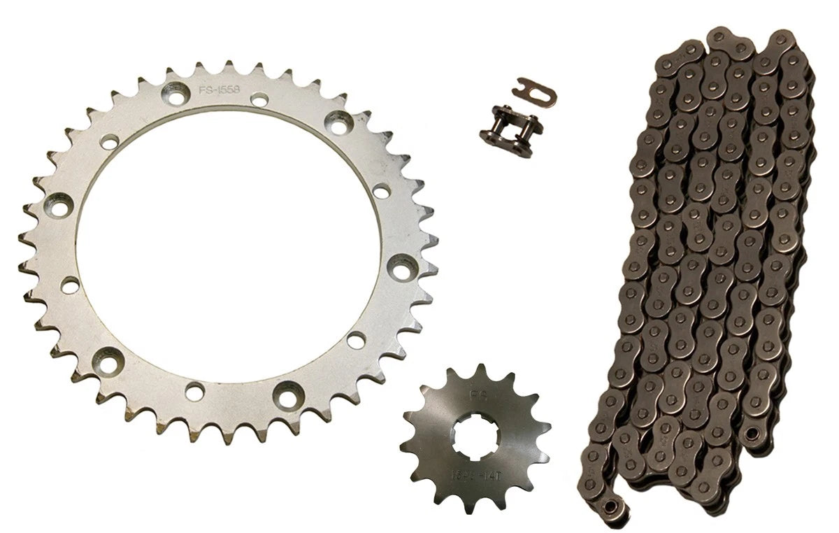 Natural 520x100 O-Ring Chain, 14/40 Sprockets for Yamaha Warrior (1989–2004)