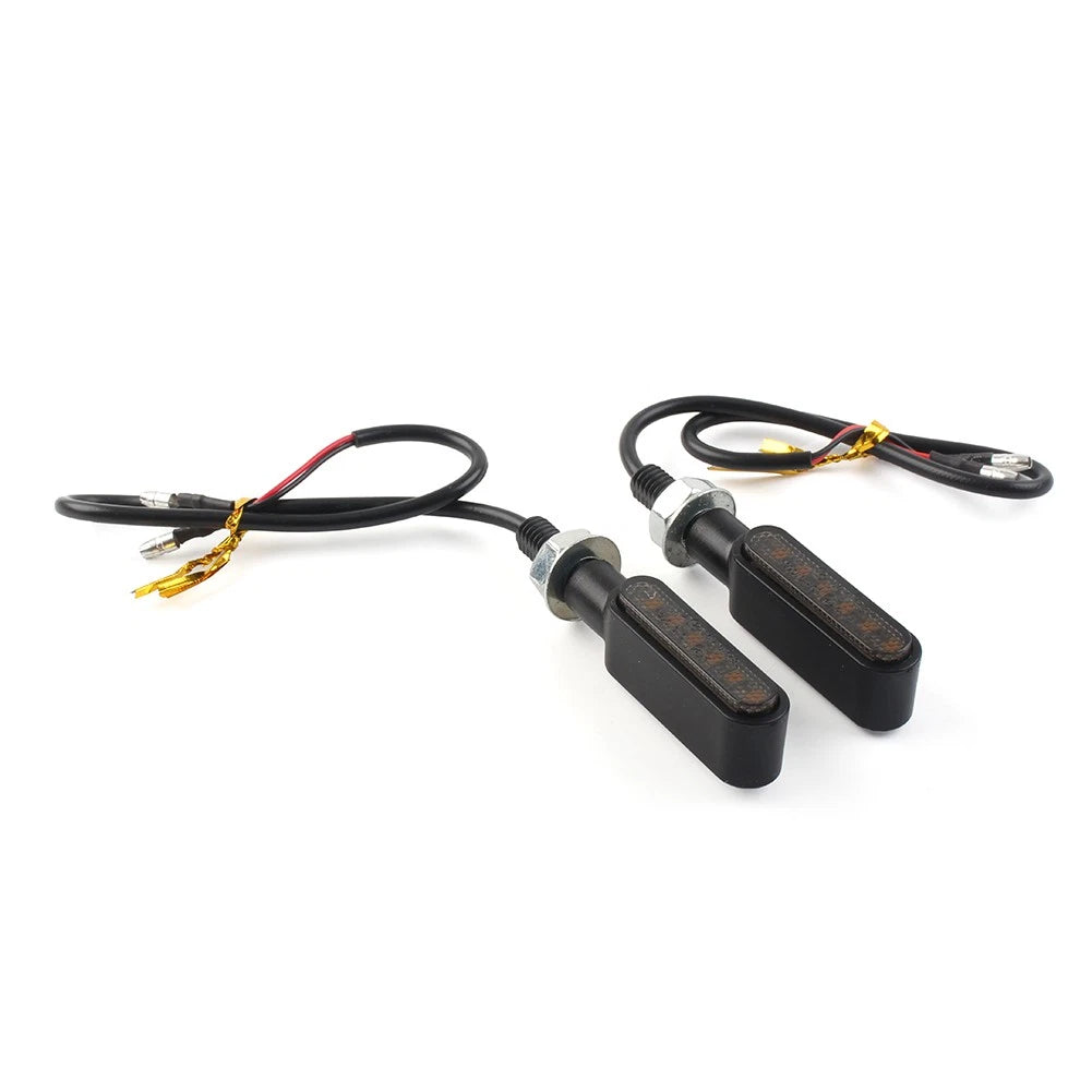 LED Mini Turn Signal Amber Lights for Cafe Racer Bobber