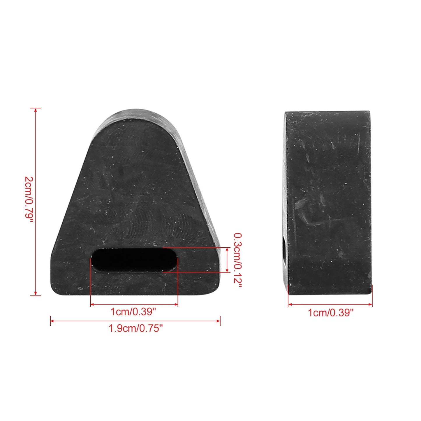 Black RH/LH Tailgate Latch Rubber Stop Bumper for Chevrolet Silverado