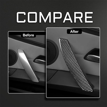 Carbon Fiber Door Handle Cover Stickers for 2003-2008 BMW Z4 E85