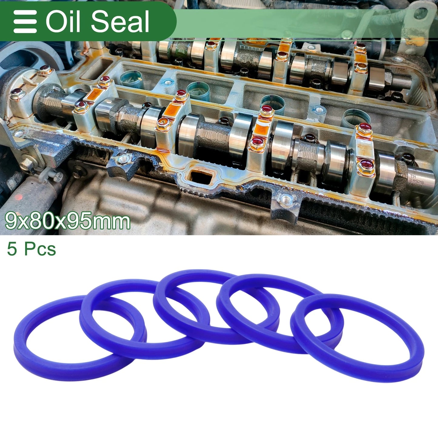 Oil Seal / 80x95x9mm 5 Pcs / Seal Ring Rotary Shaft Seal TPU for Make Model