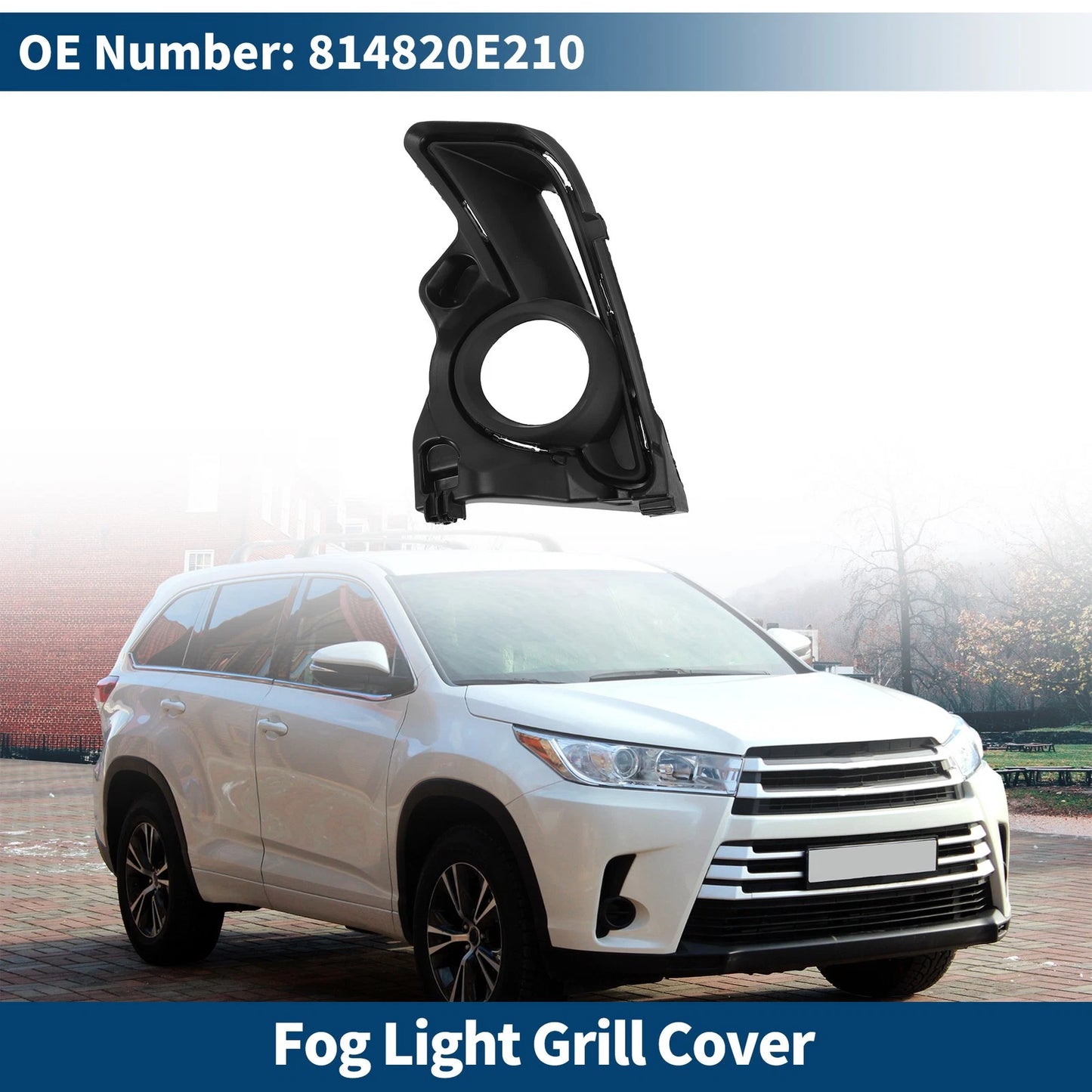 1Pc Car Front Left Fog Light Grill for Toyota Highlander