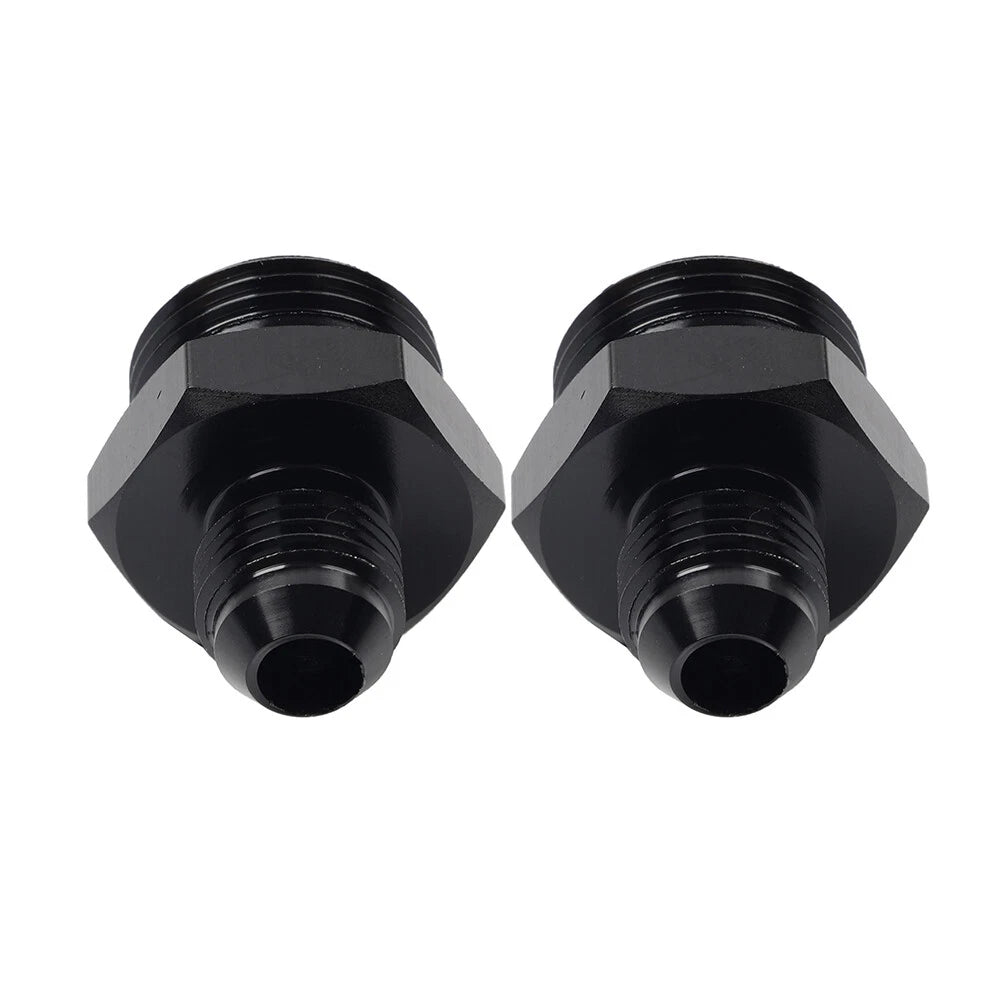 Black Aluminum AN6 Flare to 10AN ORB Male Fitting Adapter w/ O-Rings