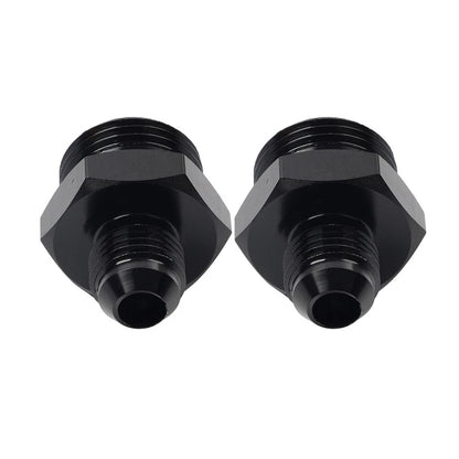 Black Aluminum AN6 Flare to 10AN ORB Male Fitting Adapter w/ O-Rings