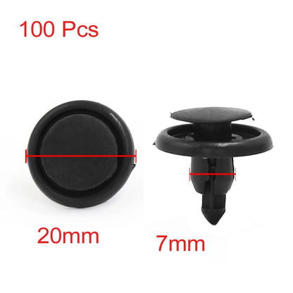 100Pcs Mudguard Bumper Push-Type Clip Retainers for Honda, Mitsubishi