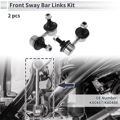 Front Stabilizer Bar Links for Acura RSX 2002-2006 (2 x No Bushing)
