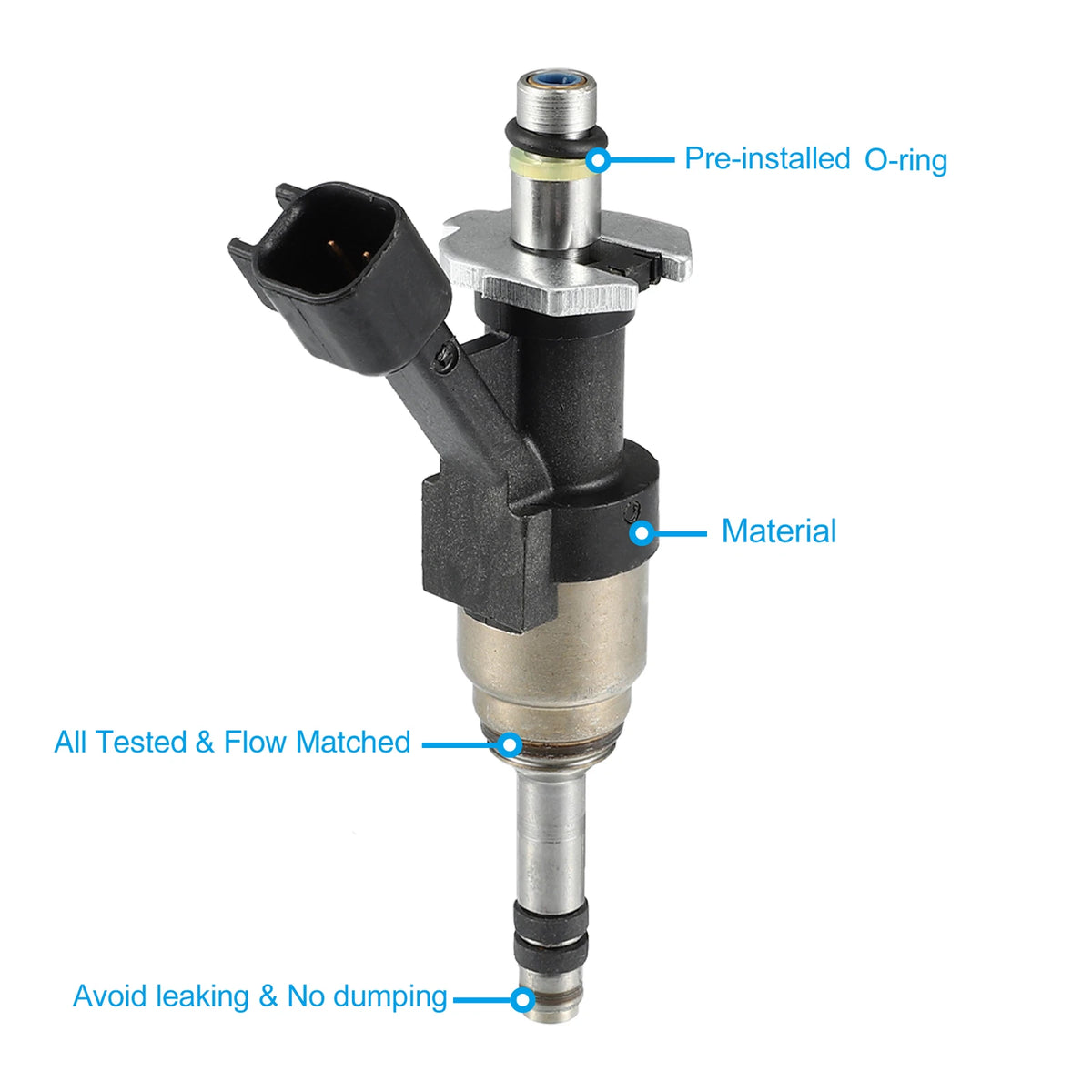 Inc 8pcs Fuel Injector Nozzle for Chevy Silverado 1500 4.3L 5.3L (2014 - 2018)