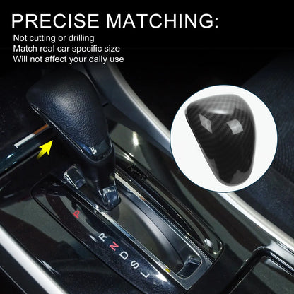 Carbon Fiber Black Gear Shift Knob Cover for Honda Accord (2013-2017)