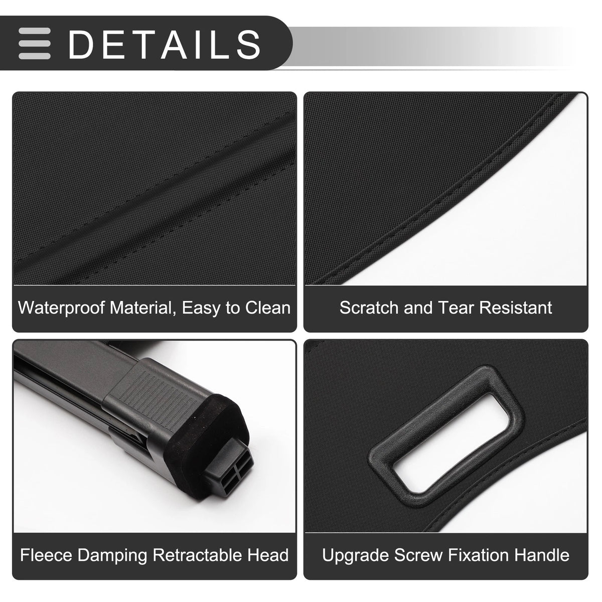 Retractable Cargo Cover for Honda Pilot 2023-2024 Trunk Parcel Shelf Gloss Black