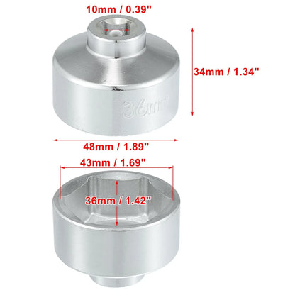 36mm Oil Filter Wrench Cap Socket for Benz, BMW, Audi, VW, Ford