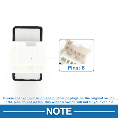 Rear Passenger Side Power Window Switch for Nissan Frontier (2000-2004)