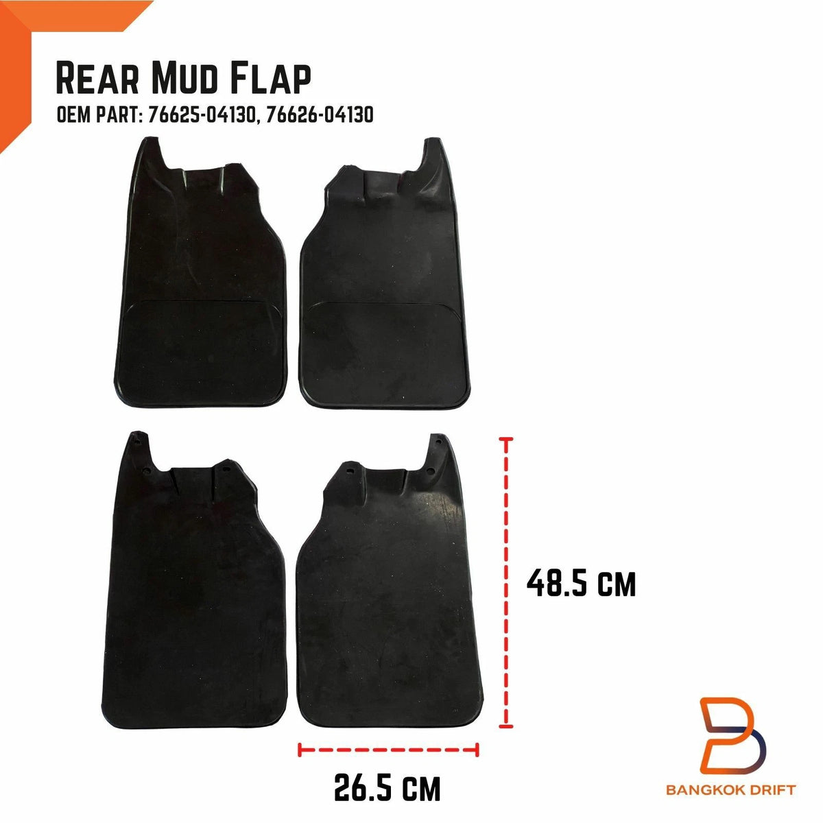 Rubber Mud Flaps Splash Guards for 4WD Toyota Hilux D4D LN167 ZN174 (98-04)