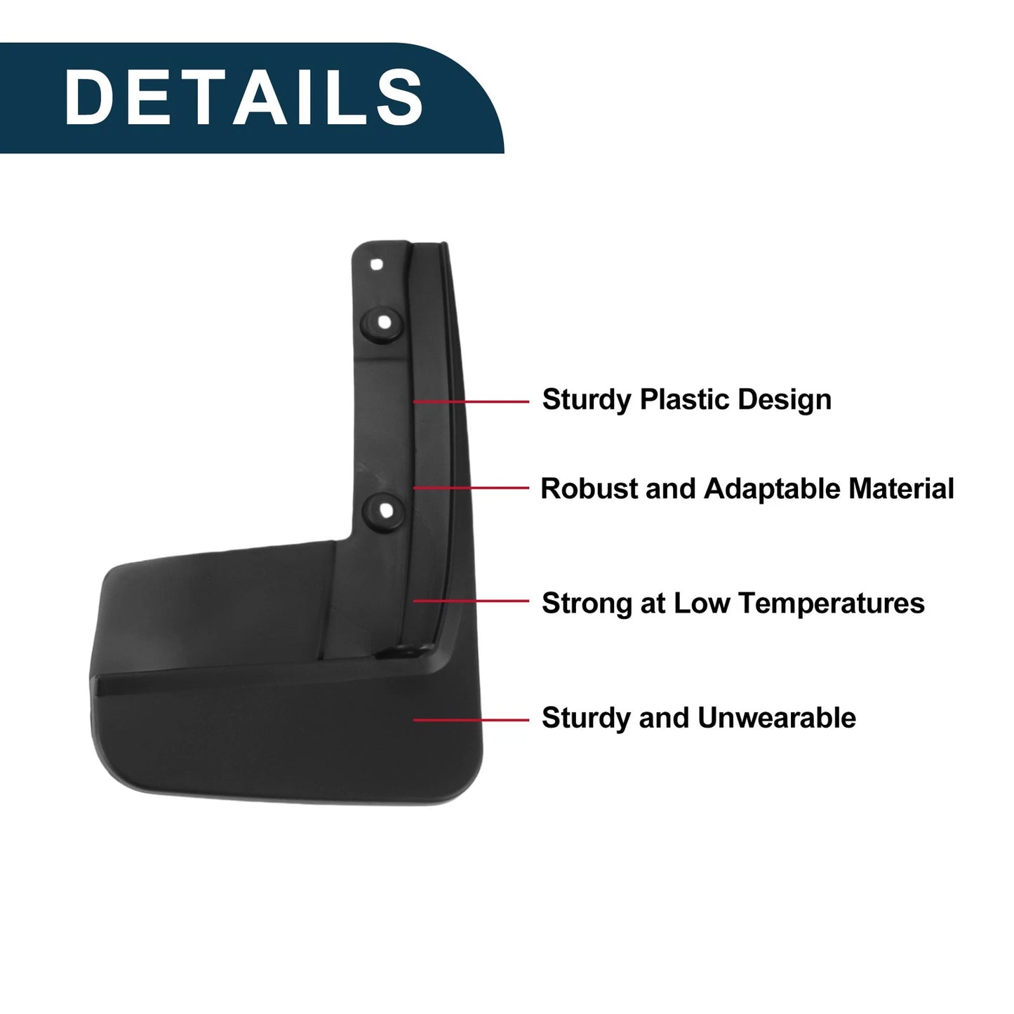 Mud Flaps Splash Guards 1 Set for Toyota Hiace (2019-2023)