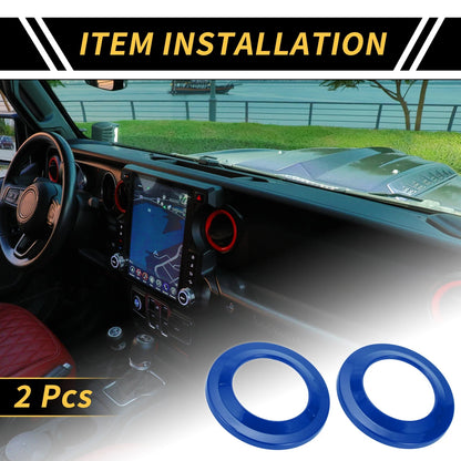 A Pillar Speaker Ring Cover Trim for Jeep Wrangler JK (2007-2014) Blue