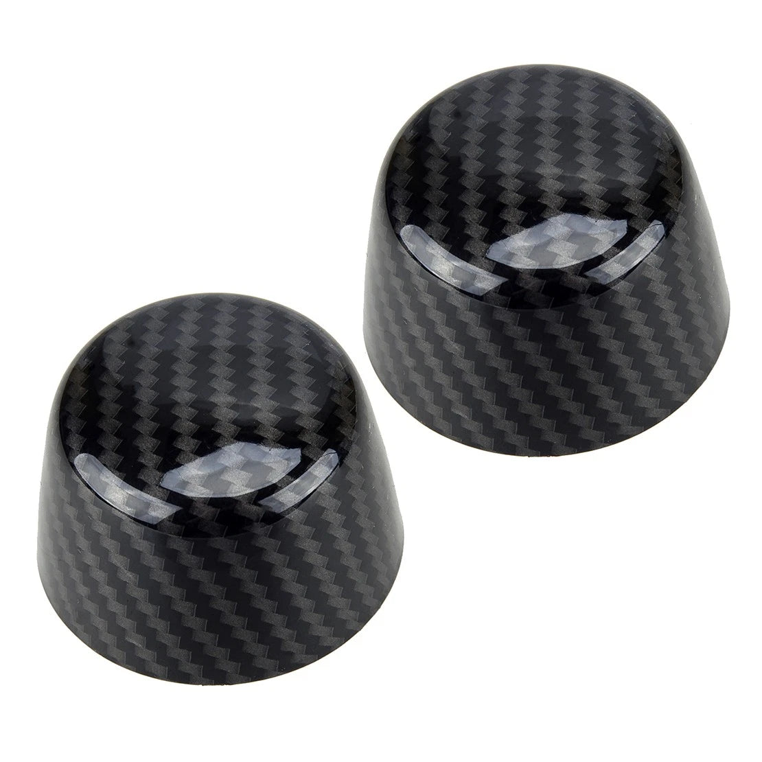 2 x Carbon Fiber Style Bonnet Covers for Jeep Wrangler JK JKU (2007-2018)