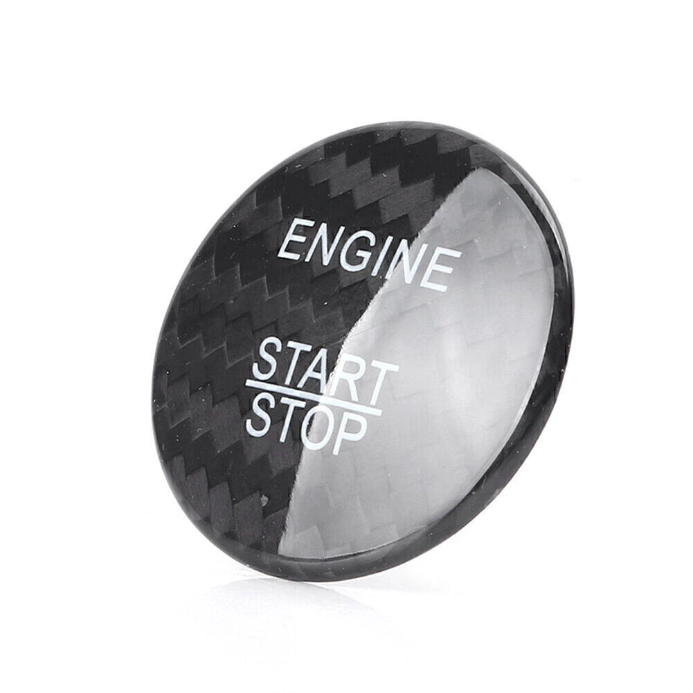 Carbon Fiber Engine Start Stop Button Sticker Cover for Mercedes Benz E Class