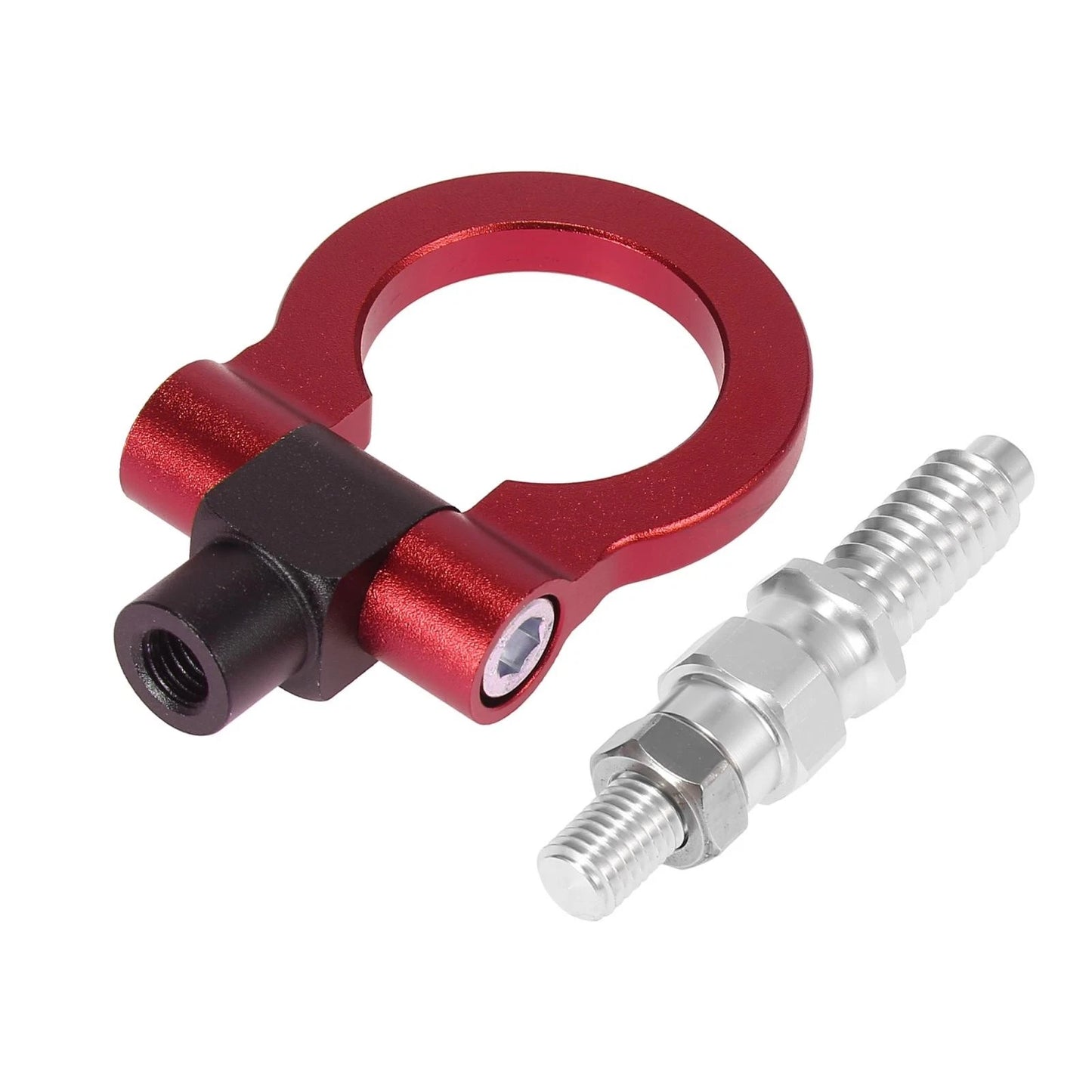 Tow Hook Red Aluminum Alloy Front Bumper Towing Eye for BMW 325i 328i 335i 550i