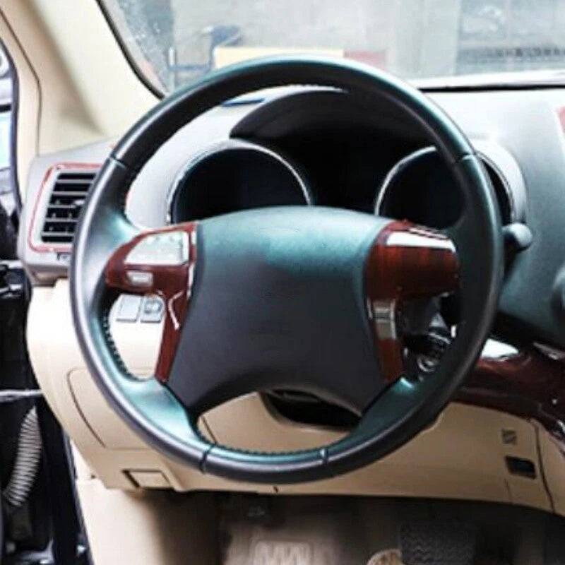 Wood Grain ABS Steering Wheel Strip Cover Trim for Toyota Highlander (2008–2013)