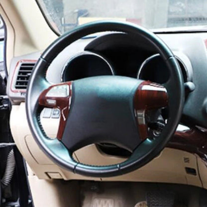 Wood Grain ABS Steering Wheel Strip Cover Trim for Toyota Highlander (2008–2013)